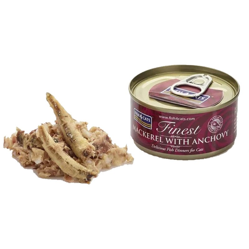 Fish4Cats Finest Mackerel With Anchovy Alimento Húmido para Gato 70 g