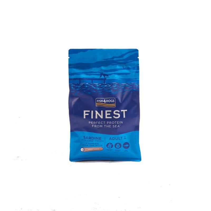 Fish4Dogs Adult Sardine & Sweet Potato (Sb) Ração Seca para Cão 1,5 kg