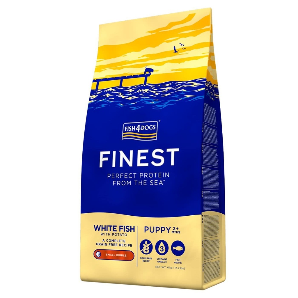 Fish4Dogs Puppy White Fish & Potato (Sb) para Cão 6 kg