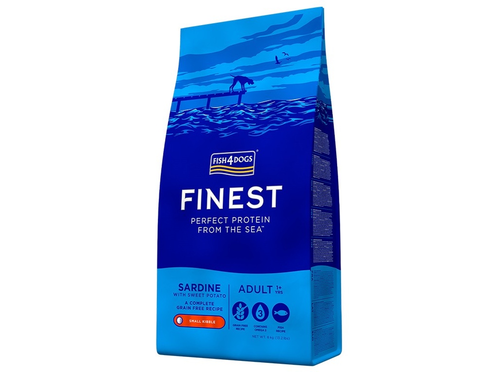 Fish4Dogs Adult Sardine & Sweet Potato (Sb) Ração Seca para Cão 6 kg