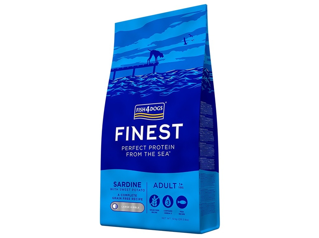 Fish4Dogs Adult Sardine & Sweet Potato (Lb) Ração Seca para Cão 12 kg