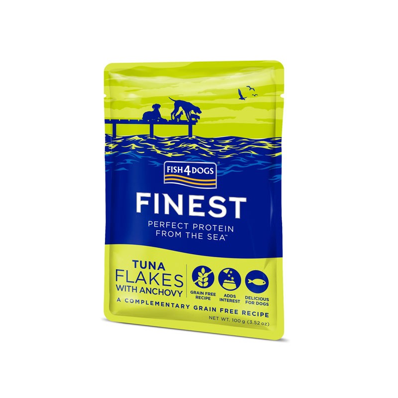 Fish4Dogs Tuna Flakes With Anchovy Alimento Húmido para Cão 100 g
