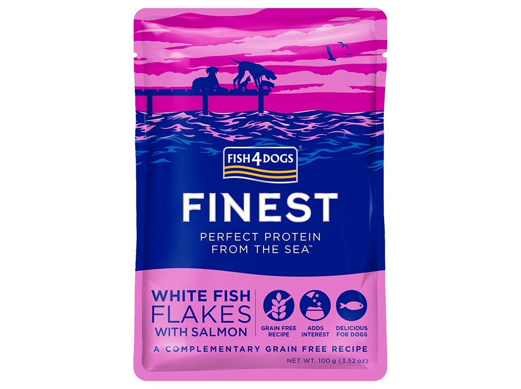 Fish4Dogs Finest White Fish Flake Alimento Húmido para Cão 100 g