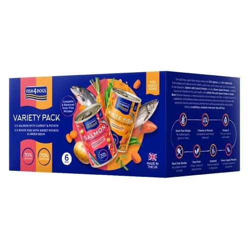 F4DFinest Fish & Vegetables Complete Variety Pack Alimento Húmido para Cão 395 g