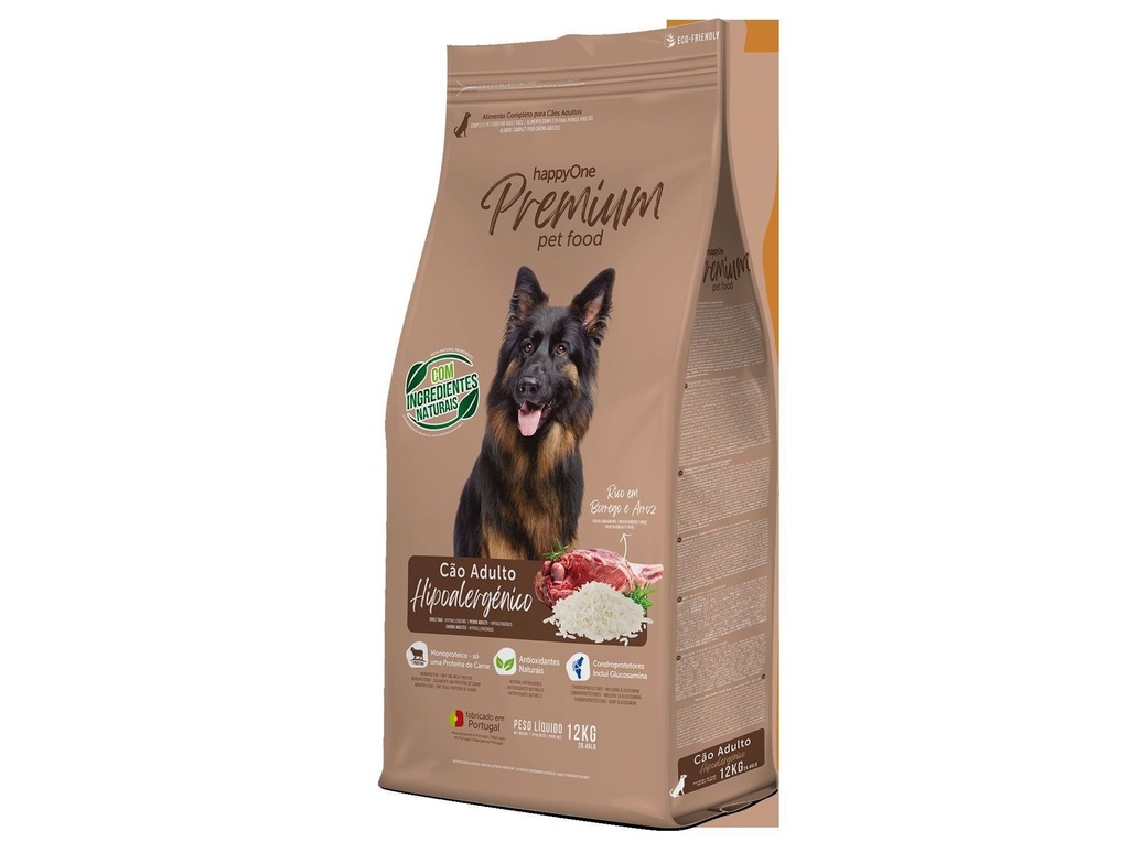 HappyOne Premium Cão Adulto Hipoalergénico Ração Seca 12 kg