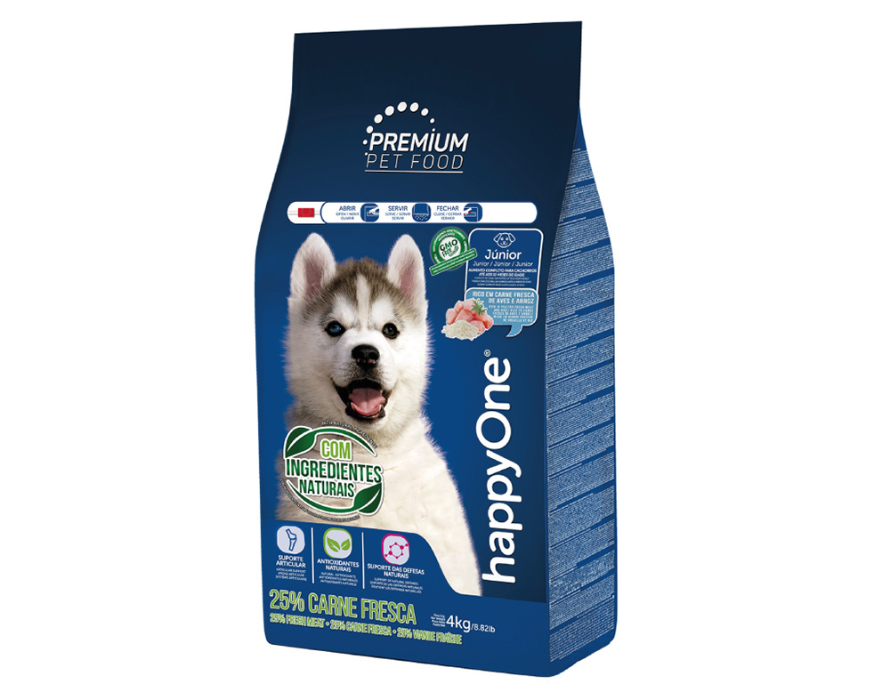 HappyOne Premium Cão Junior Carne Fresca Ração Seca 4 kg