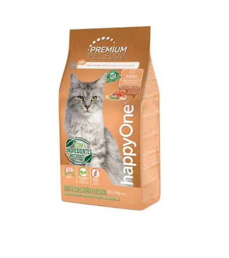 HappyOne Premium Gato Adulto Salmão Fresco Ração Seca 1,5 kg