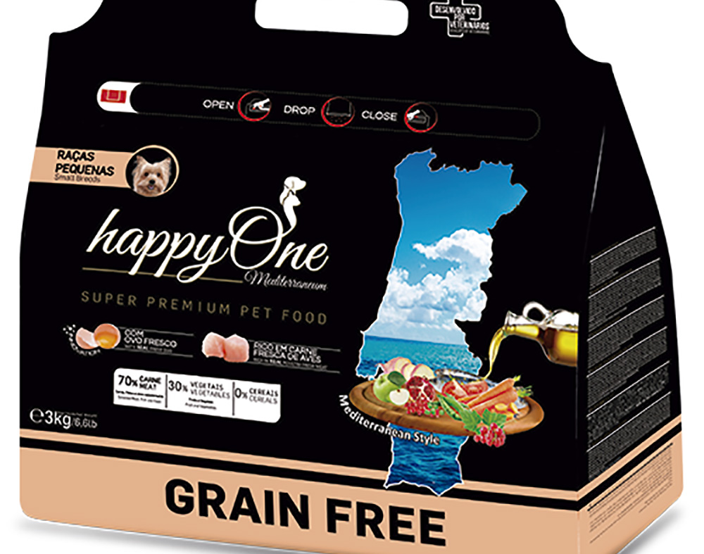 HappyOne Mediterraneum Small Breeds Ração Seca para Cão 3 kg