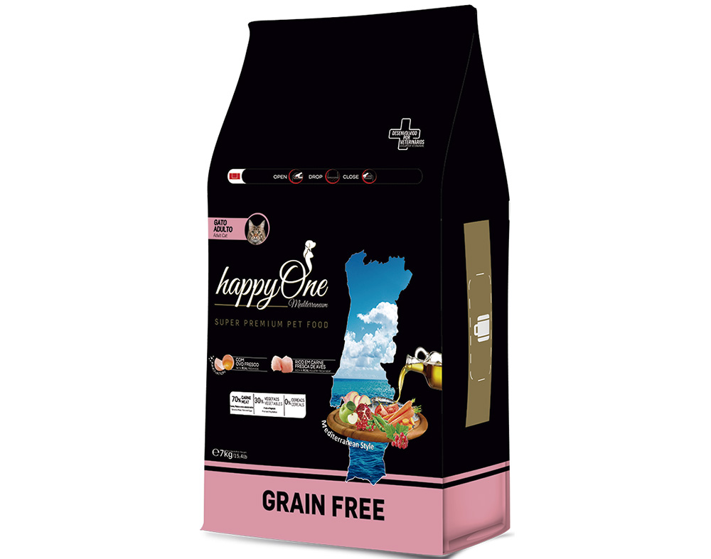 HappyOne Mediterraneum Cat Ração Seca para Gato 7 kg
