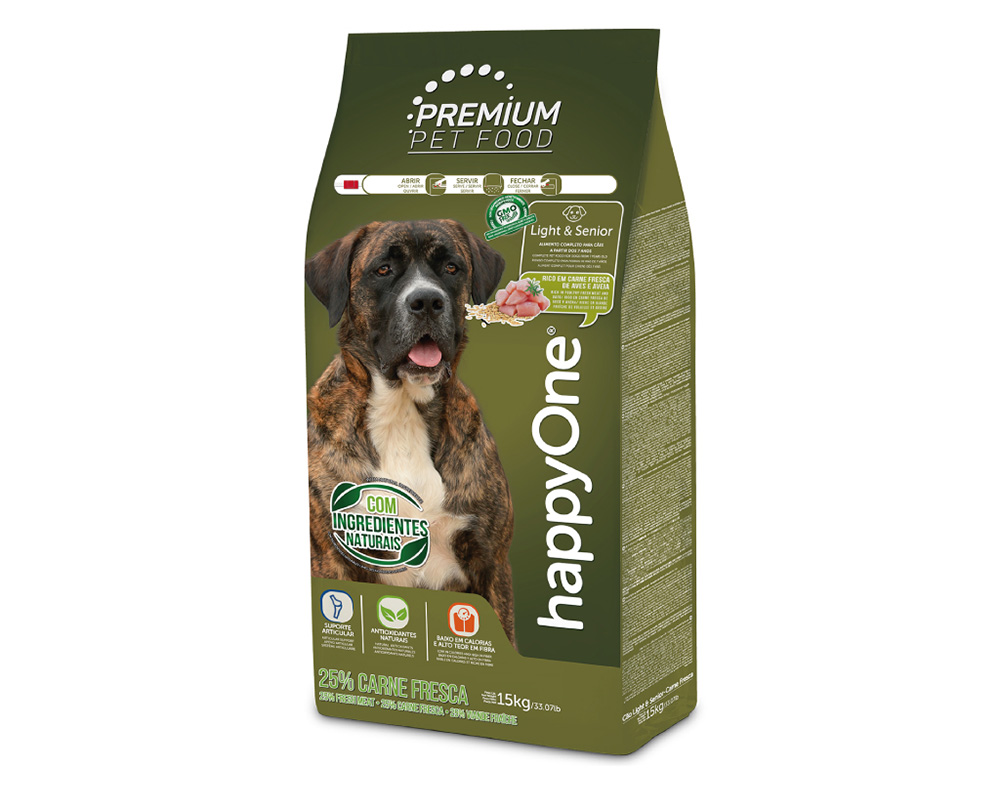 [HOP009-02] happyOne PREMIUM Cão Light & Senior 15kg