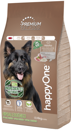 HappyOne Premium Cão Adulto Hipoalergénico Ração Seca 4 kg