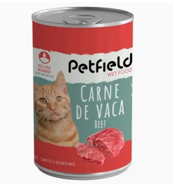 Petfield Wetfood Cat Beef Alimento Húmido para Gato 410 g