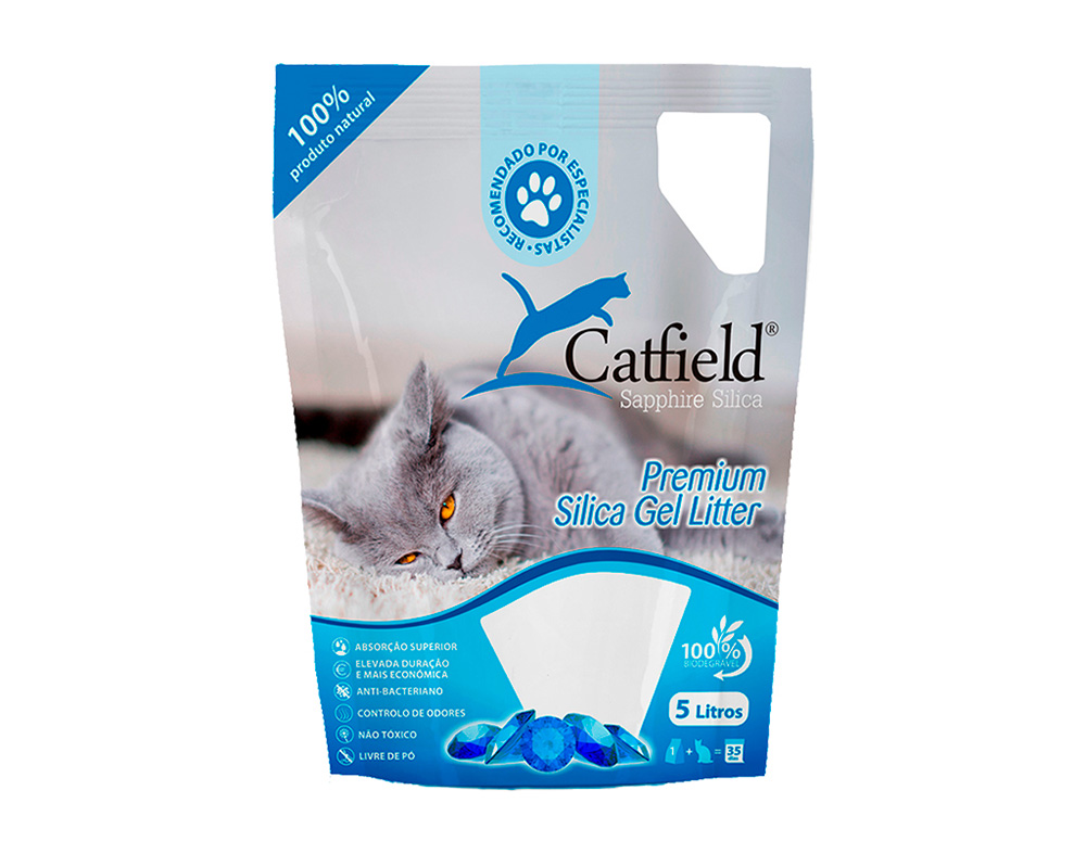 CatField Sapphire Silica Areia para Gato 5 l