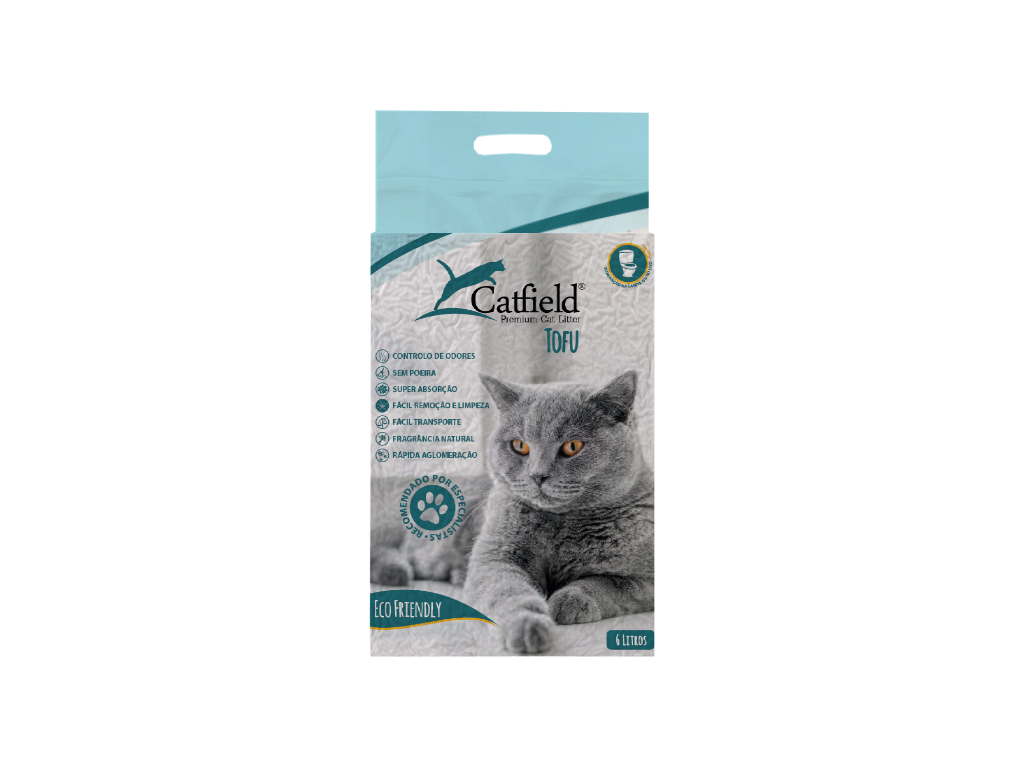 CatField Tofu Areia para Gato 6 l