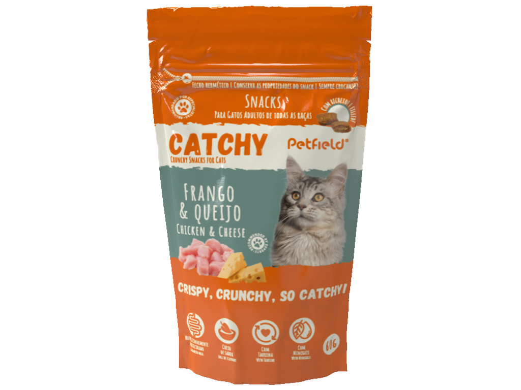 Petfield Catchy Chicken & Cheese Snack para Gato 60 g