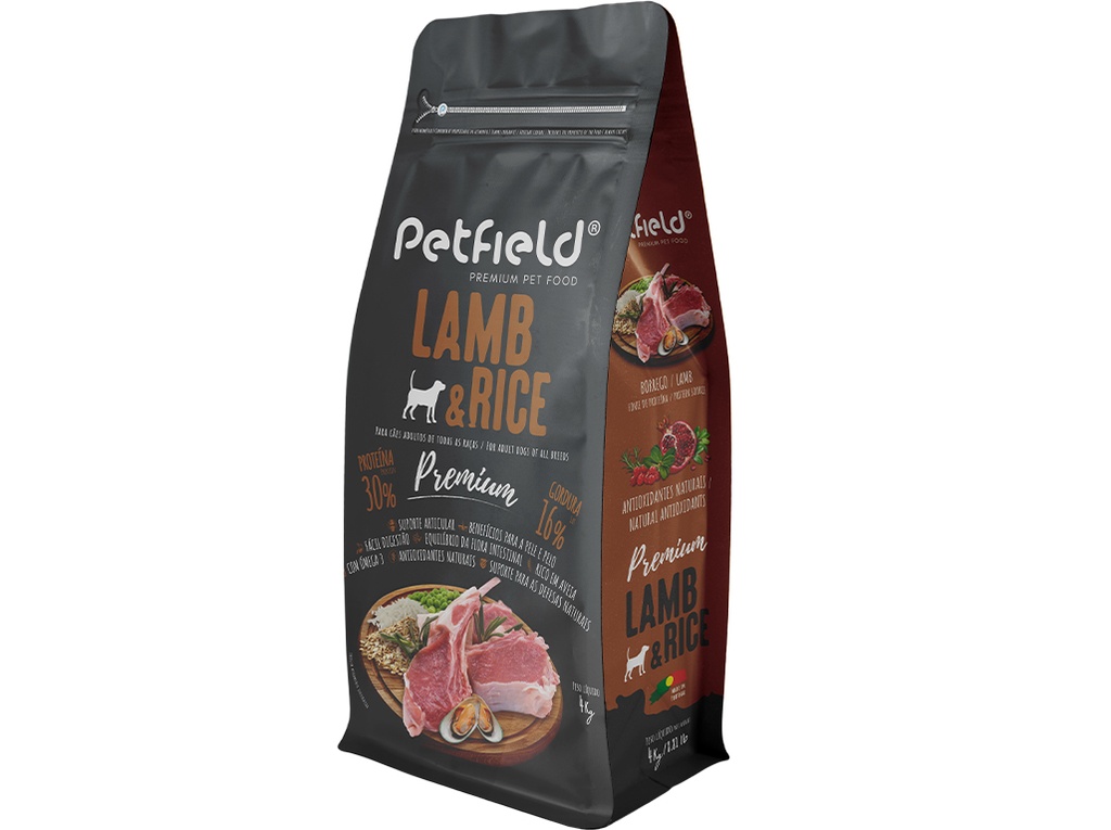 Petfield Premium Lamb & Rice Ração Seca para Cão 4 kg