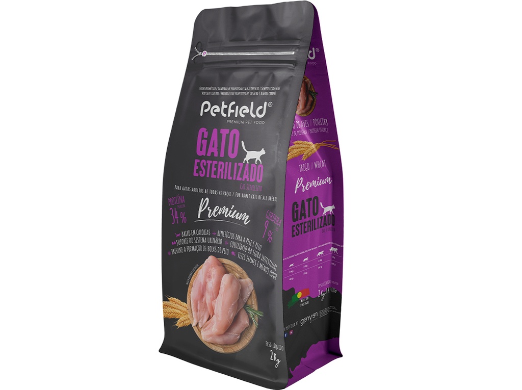 Petfield Premium Cat Sterilized Ração Seca para Gato 2 kg