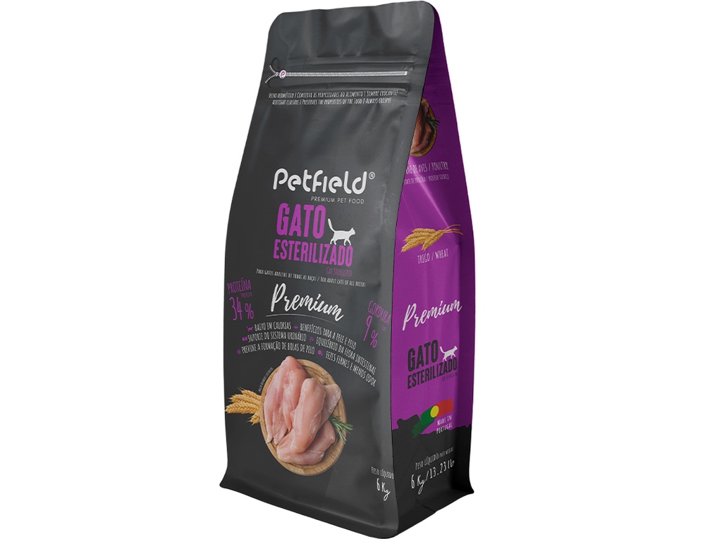 Petfield Premium Cat Sterilized Ração Seca para Gato 6 kg