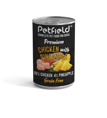 Petfield Wetfood Dog Chicken & Pineapple Alimento Húmido para Cão 400 g