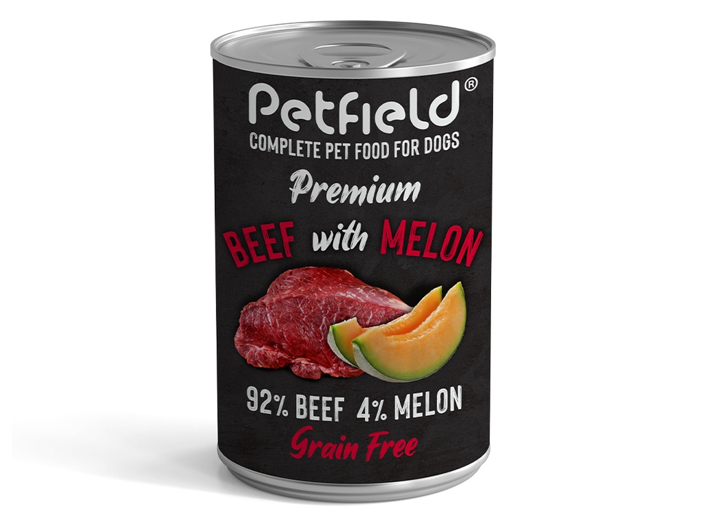 [PETFLD-WD1004] Petfield Wetfood Dog Beef & Melon 400g