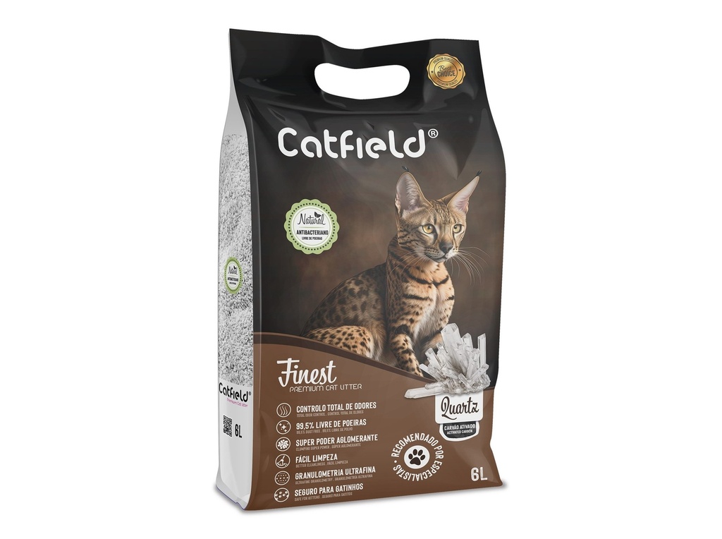 Catfield Finest Quartz Areia para Gato 6 l