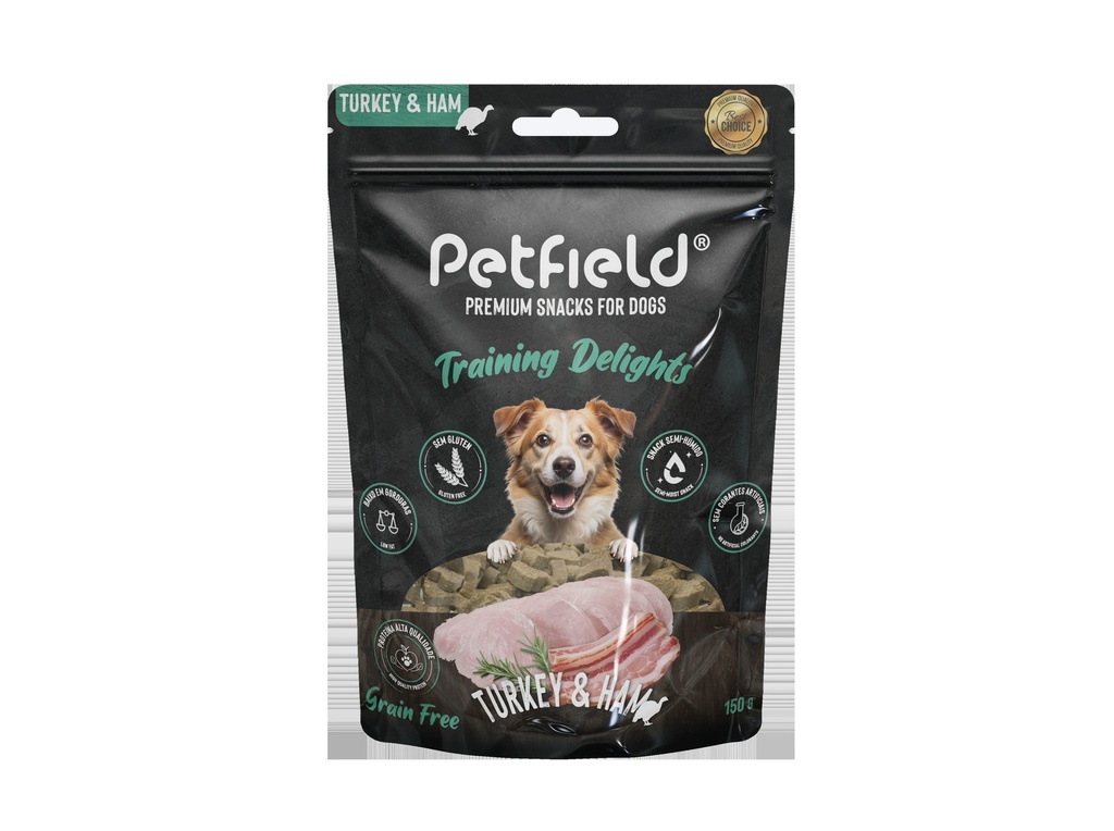 Petfield Training Delights Turkey & Ham Snack para Cão 150 g
