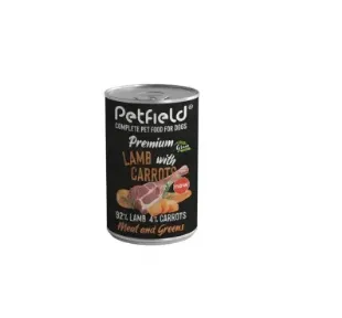 [PETFLD-WD1007] Petfield Wetfood Dog Lamb & Carrot 400g