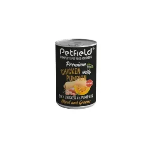 Petfield Wetfood Dog Chicken & Pumpkin Alimento Húmido para Cão 400 g