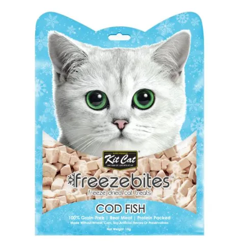 KitCat FreezeBites — Codfish Snack para Gato
