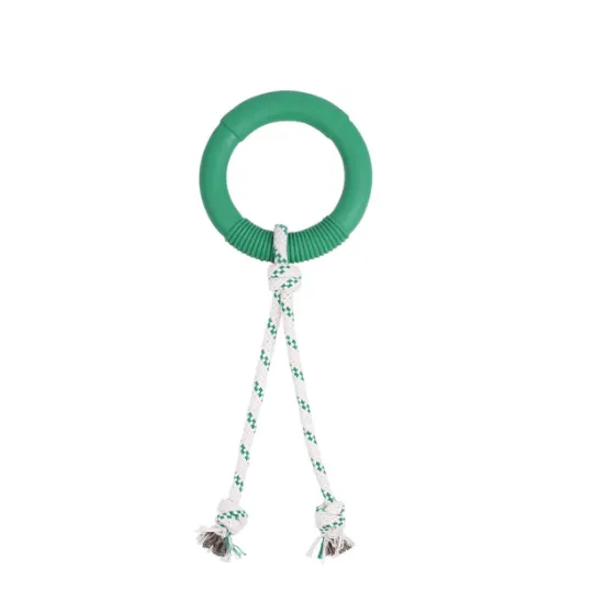 GS Natural Rubber Hoop Rope Toy - Green (M)