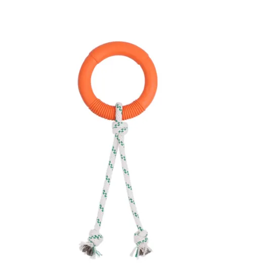 GS Natural Rubber Hoop Rope Toy - Orange (M)