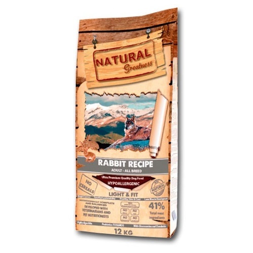 Natural Greatness Rabbit Light & Fit Ração Seca para Cão 2 kg