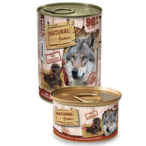 Natural Greatness Wet Complet Sensible Turkey Monoprotein Alimento Húmido para Cão 400 g