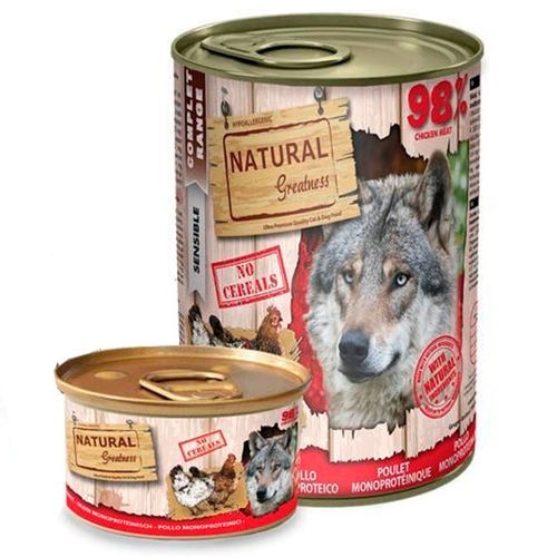 Natural Greatness Wet Complet Sensible Chicken Monoprotein Alimento Húmido para Cão 400 g