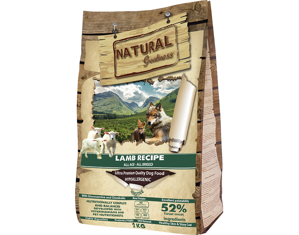 Natural Greatness Lamb Sensitive Ração Seca para Cão 2 kg