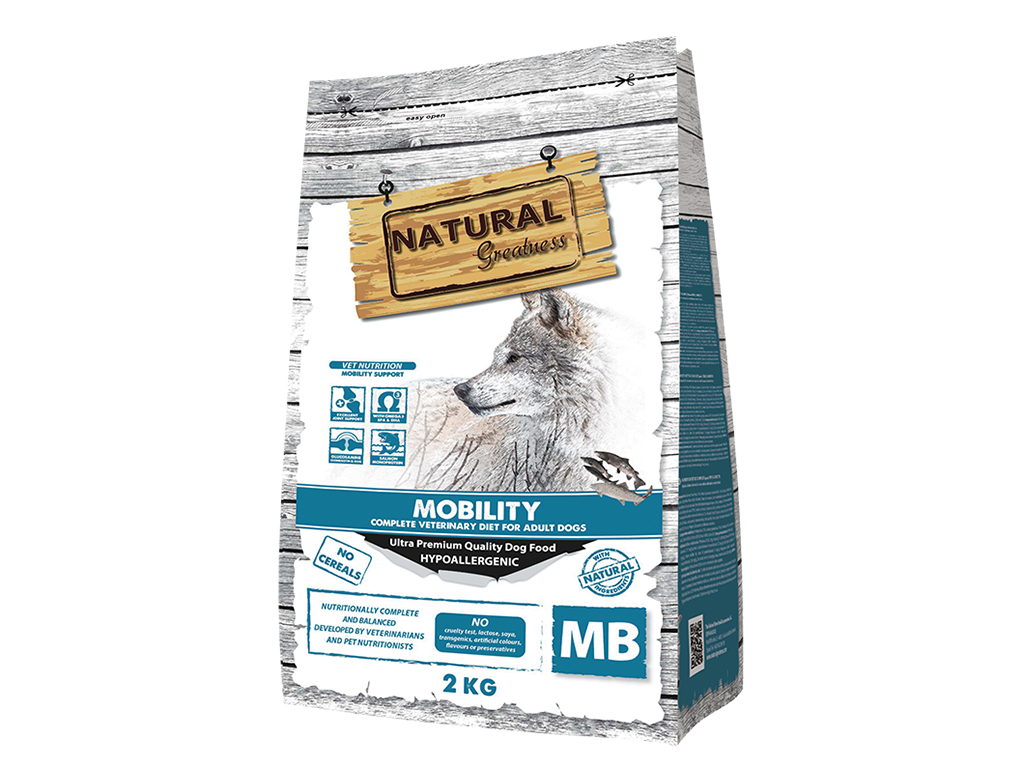 Natural Greatness Vet Dry Diet Dog Mobility Ração Seca para Cão 2 kg