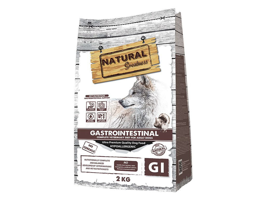 Natural Greatness Vet Dry Diet Dog Gastrointestinal Ração Seca para Cão 2 kg