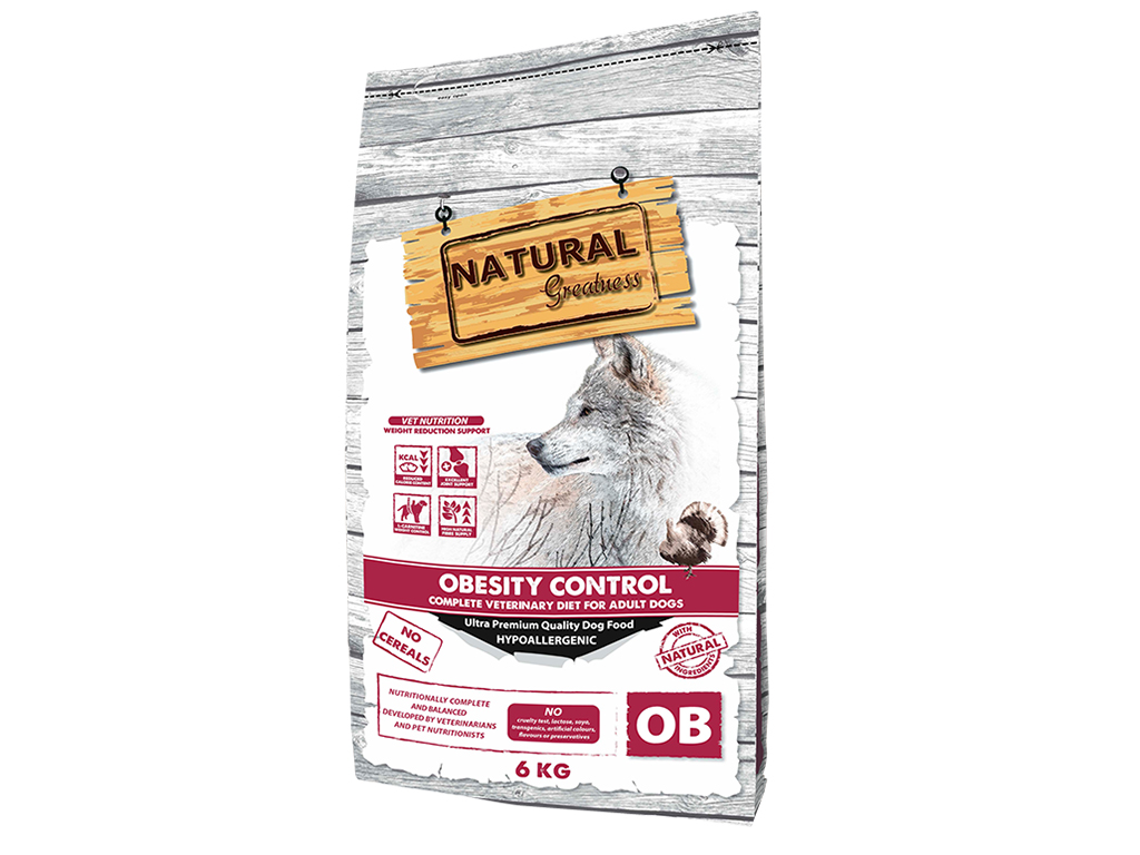 Natural Greatness Vet Dry Diet Dog Obesity Ração Seca para Cão 6 kg