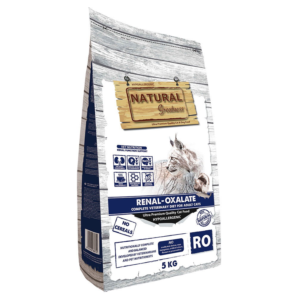 Natural Greatness Vet Dry Diet Cat Renal-Oxalate Ração Seca para Gato 5 kg