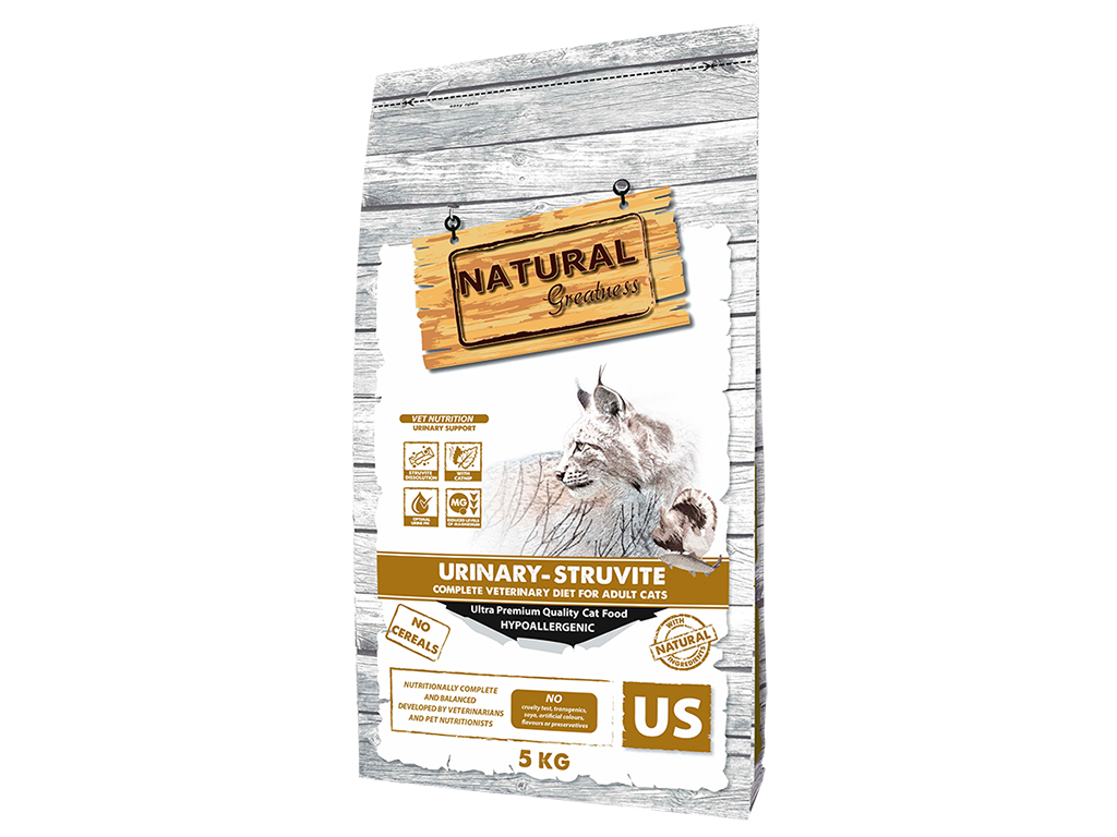 Natural Greatness Vet Dry Diet Cat Urinary-Struvite Ração Seca para Gato 5 kg