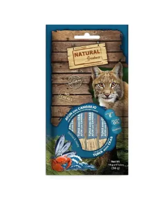 Natural Greatness Creamy Tuna w/ Crab-Hair & Skin Support Snack para Gato 56 g