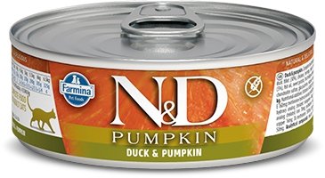 [K6581] N&D Pumpkin Cat Duck&Pumpkin Lata 70Gr
