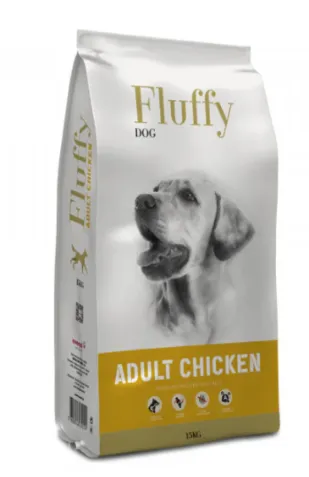 Fluffy Dog Adult Chicken Ração Seca para Cão 15 kg