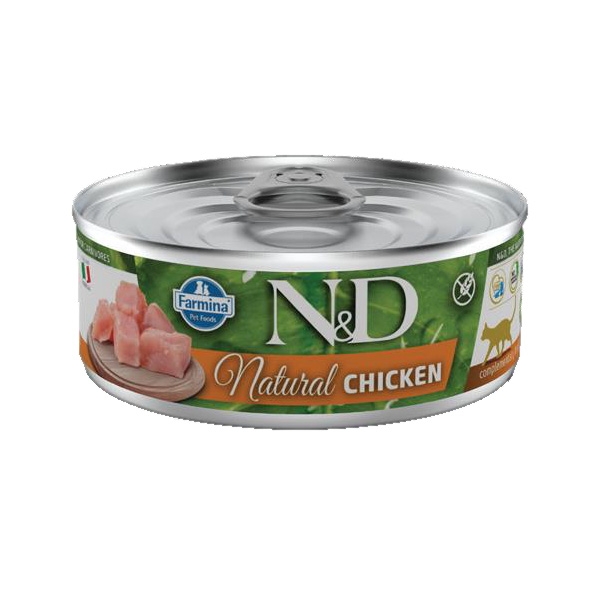 N&D Natural Cat Chicken Alimento Húmido para Gato 70 g