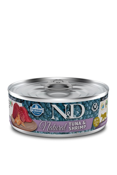 N&D Natural Cat Tuna&Shrimp Alimento Húmido para Gato 70 g