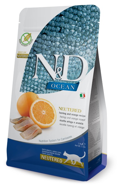N&D Ocean Cat Neutered Herring&Orange Adult 1,5Kg