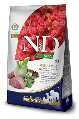 N&D Quinoa Dog Digestion Lamb Adult Mini Ração Seca para Cão 2,5 kg