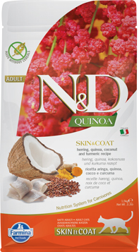 [QFSK1] N&D Quinoa Cat Skin&Coat Herring Adult 1,5Kg