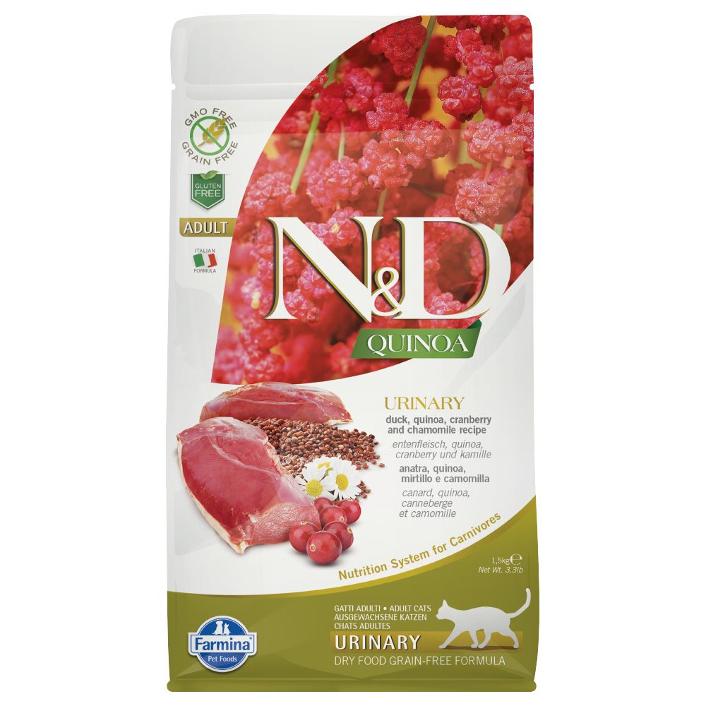 N&D Quinoa Cat Urinary Duck Adult 1,5Kg