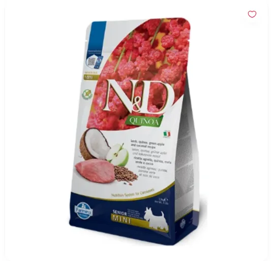 [QS1] N&D Quinoa Dog Senior Lamb Green apple&Coc Adt Mini 1,5kg